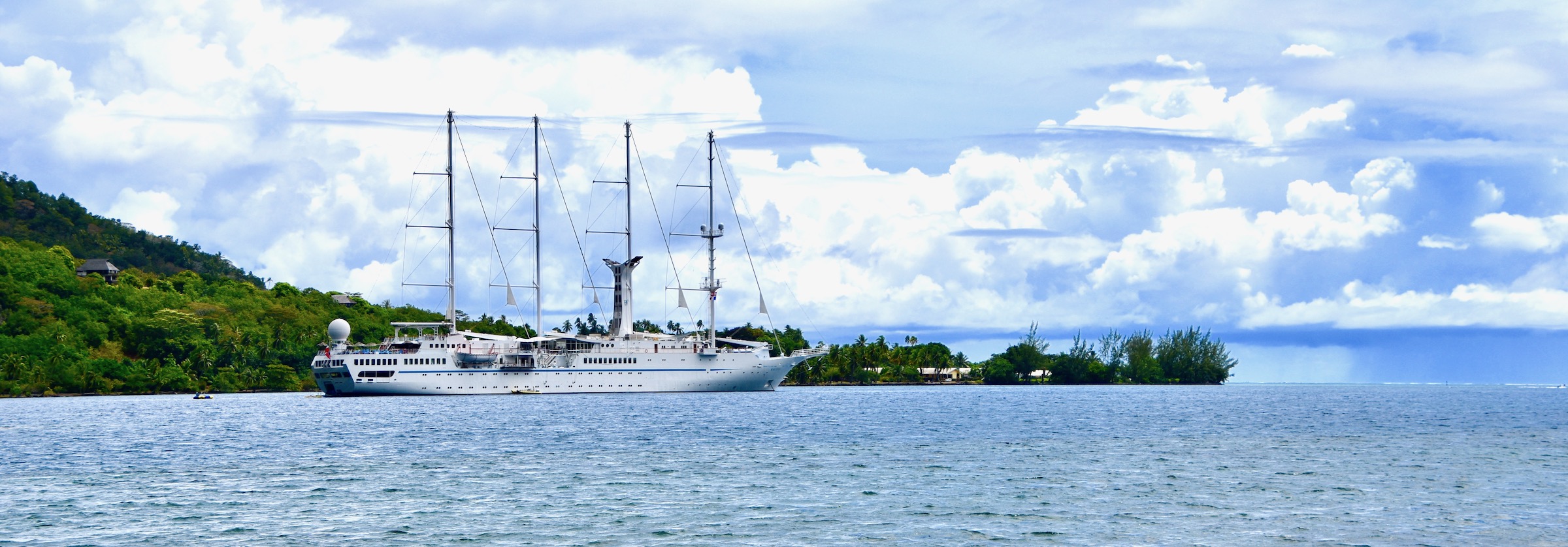 The Wind Spirit in Opunaho Bay, Moorea