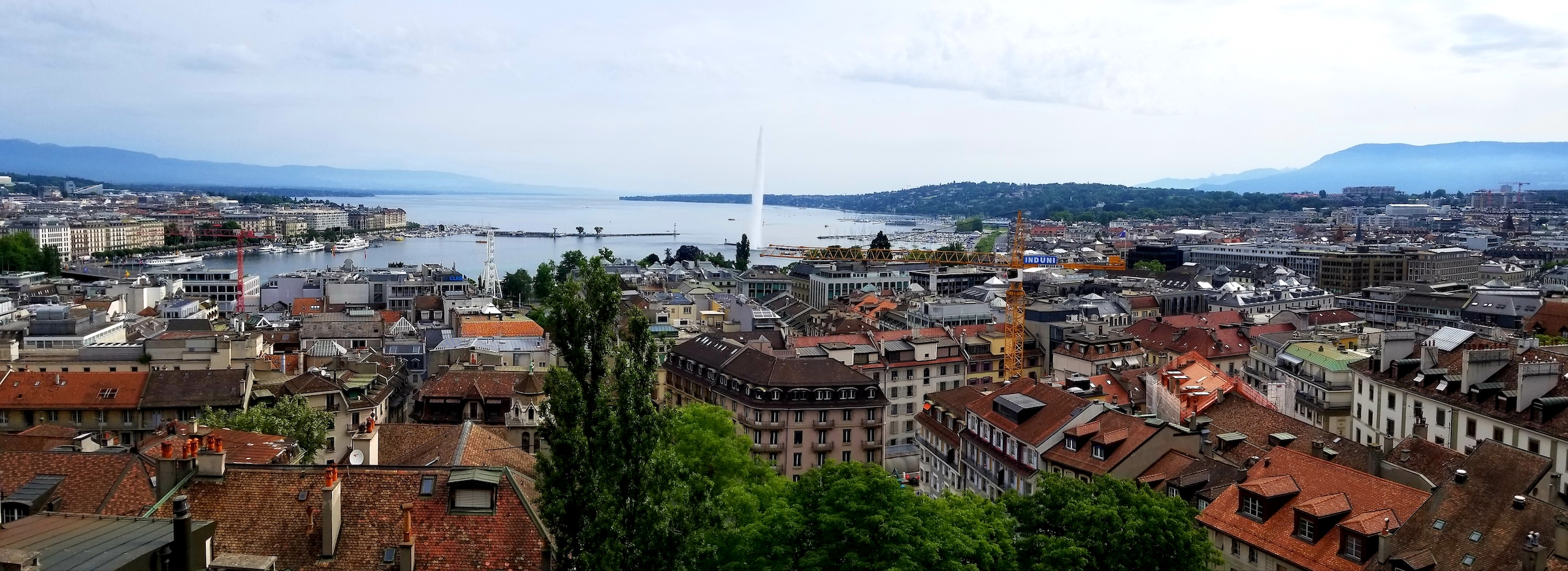 Panorama from St. Peter's Cathedral, Old Town Geneva