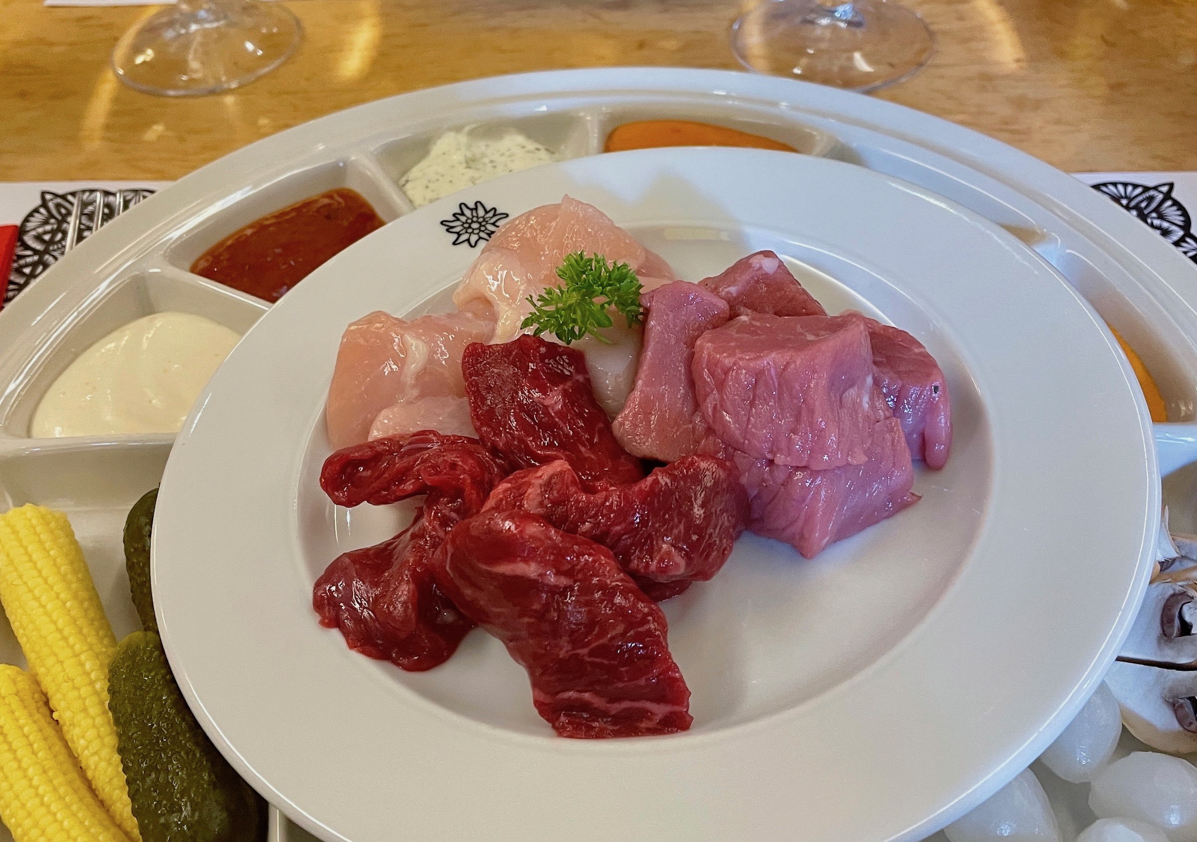 Meat Fondue, Hotel Adler, Zurich