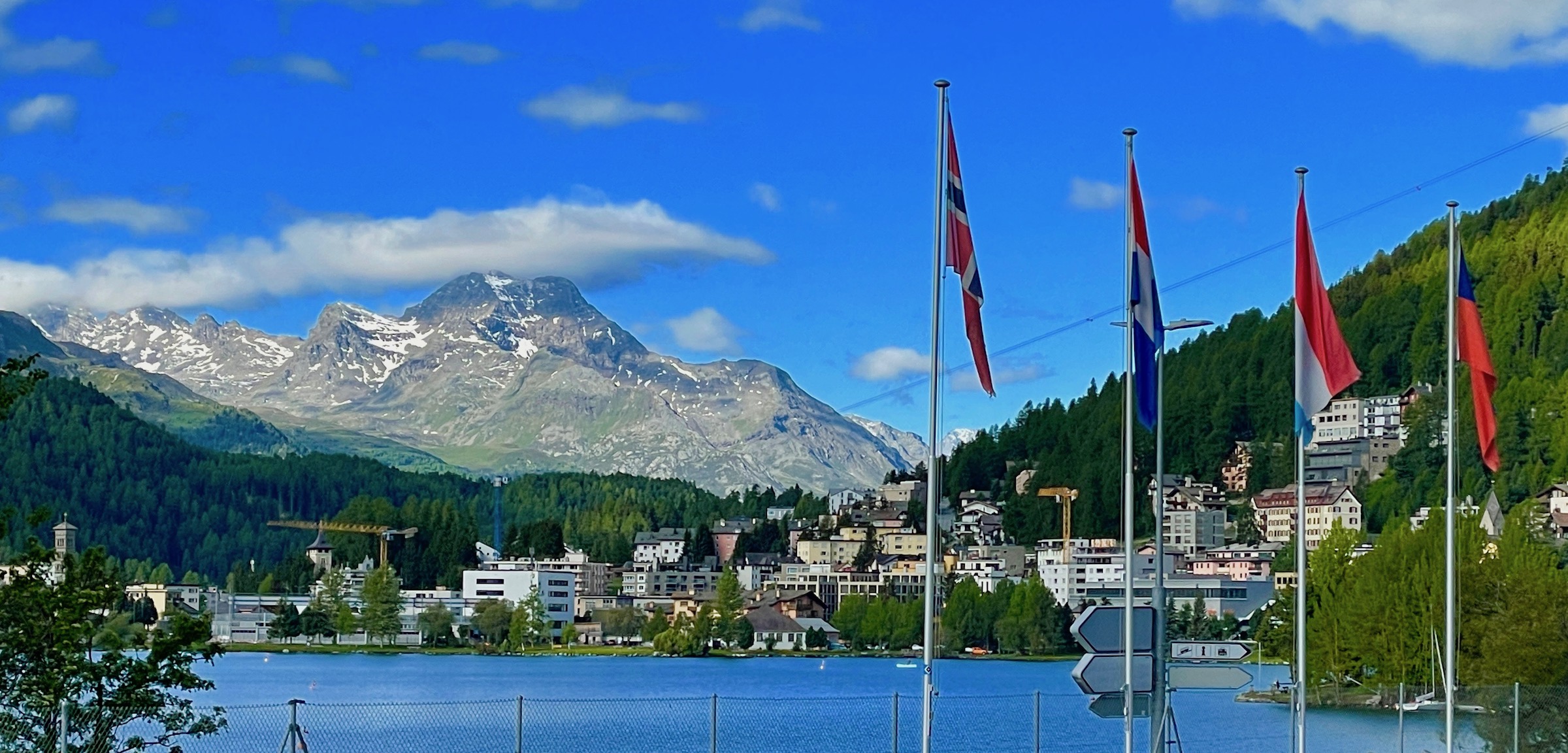 First View of St. Moritz from the Station