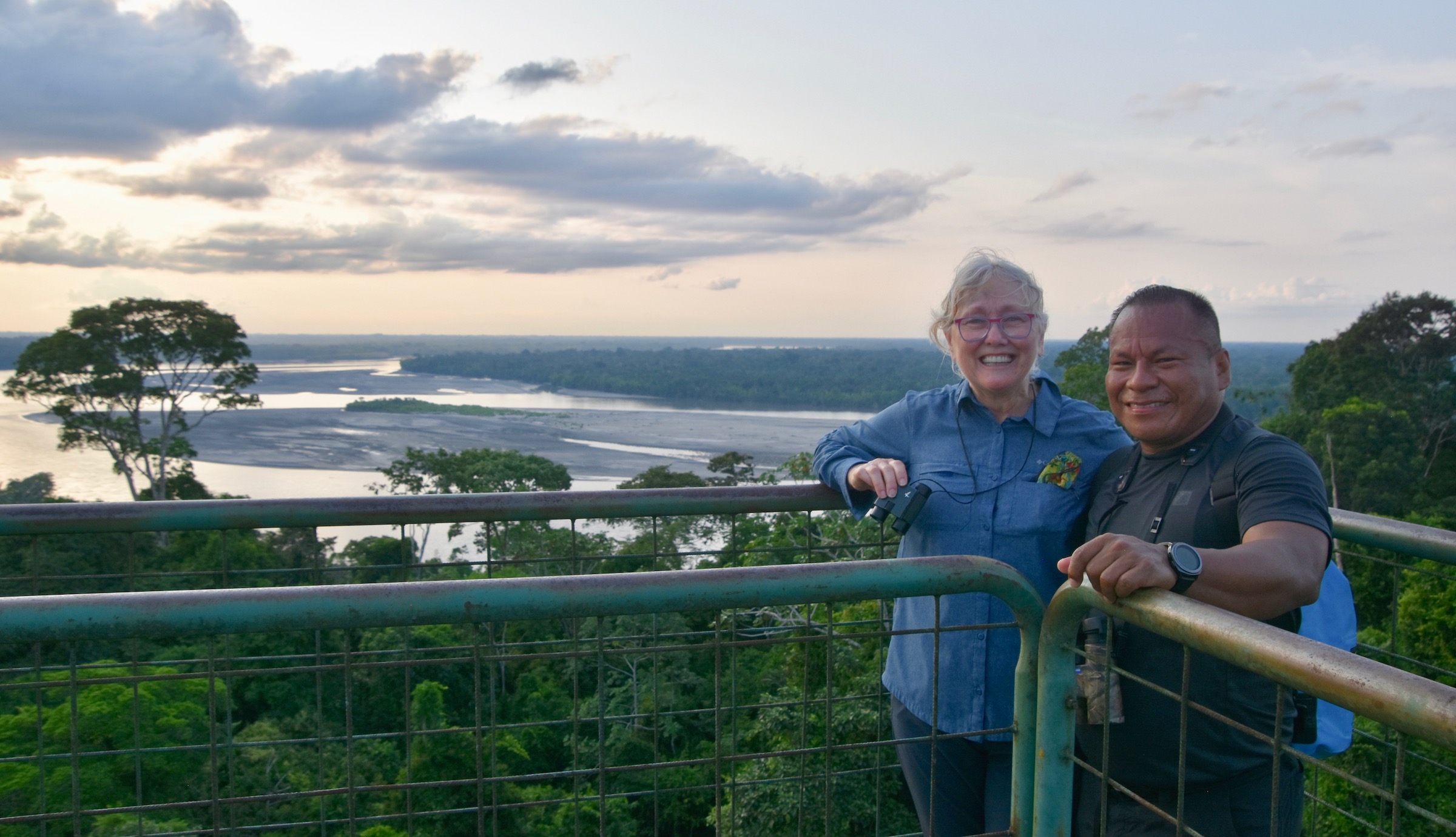 Alison & Sergio on the Tower at Napo Cultural Center