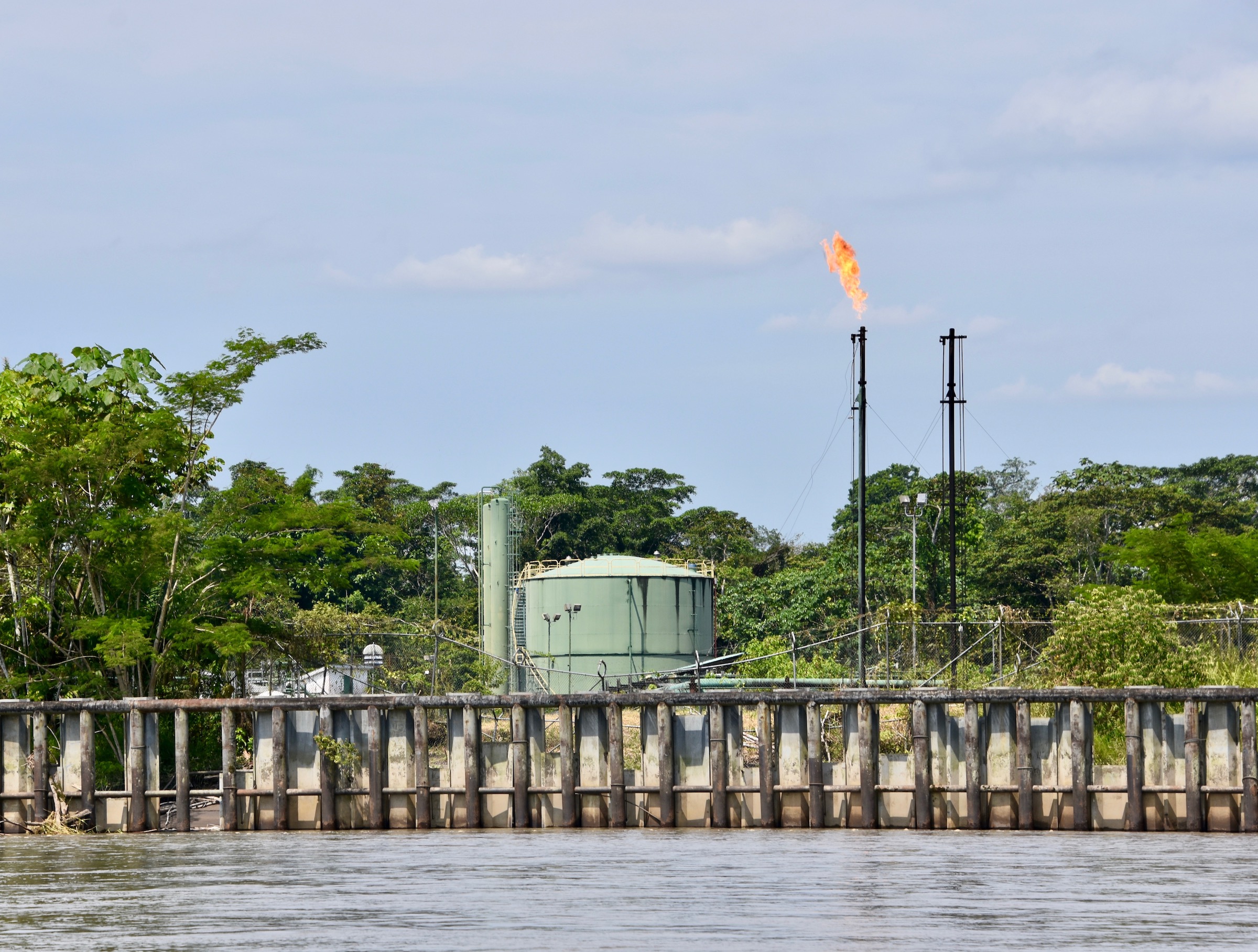 Flaring off Gas on the Napo River