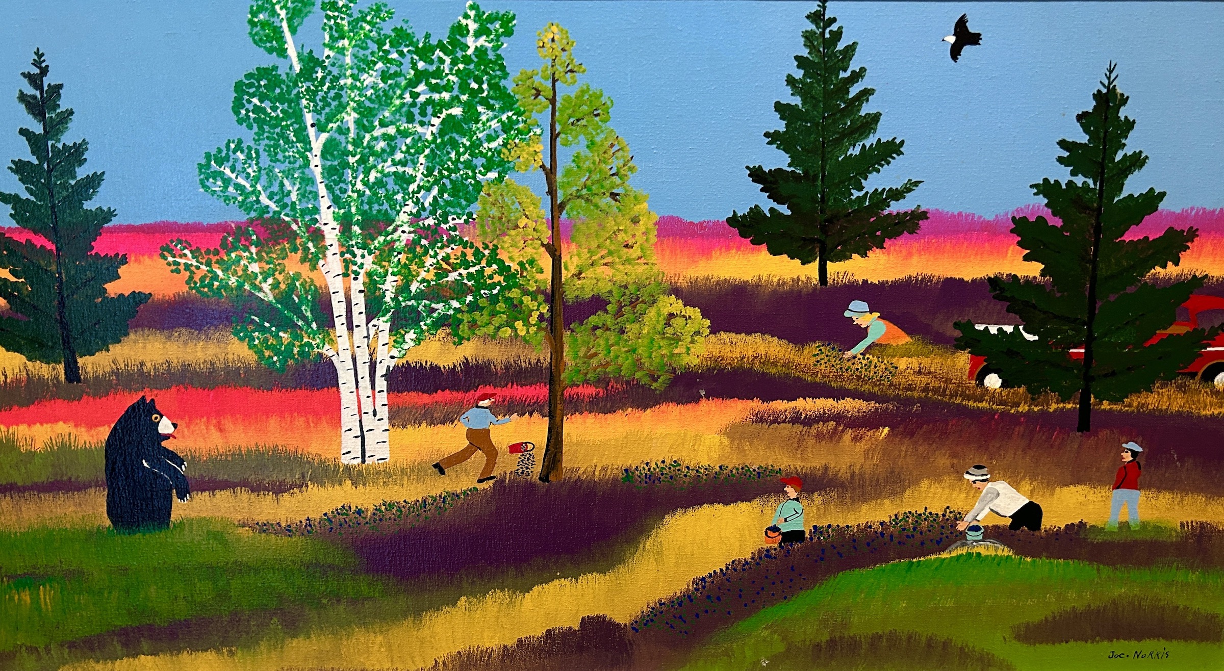 Joe Norris - Bear Attacks Berry Pickers, Beaverbrook Art Gallery