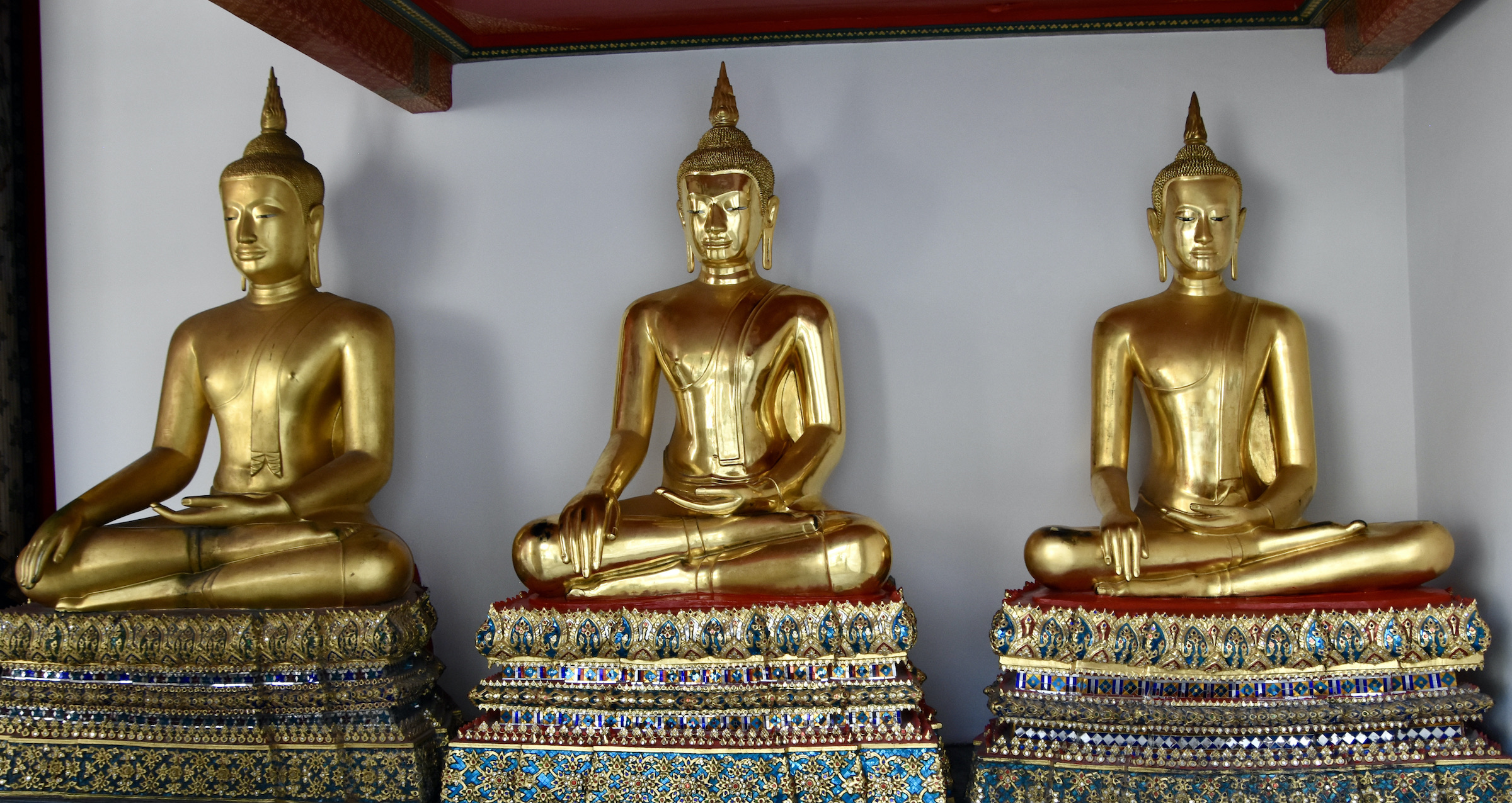 Three Gold Buddhas at Wat Pho
