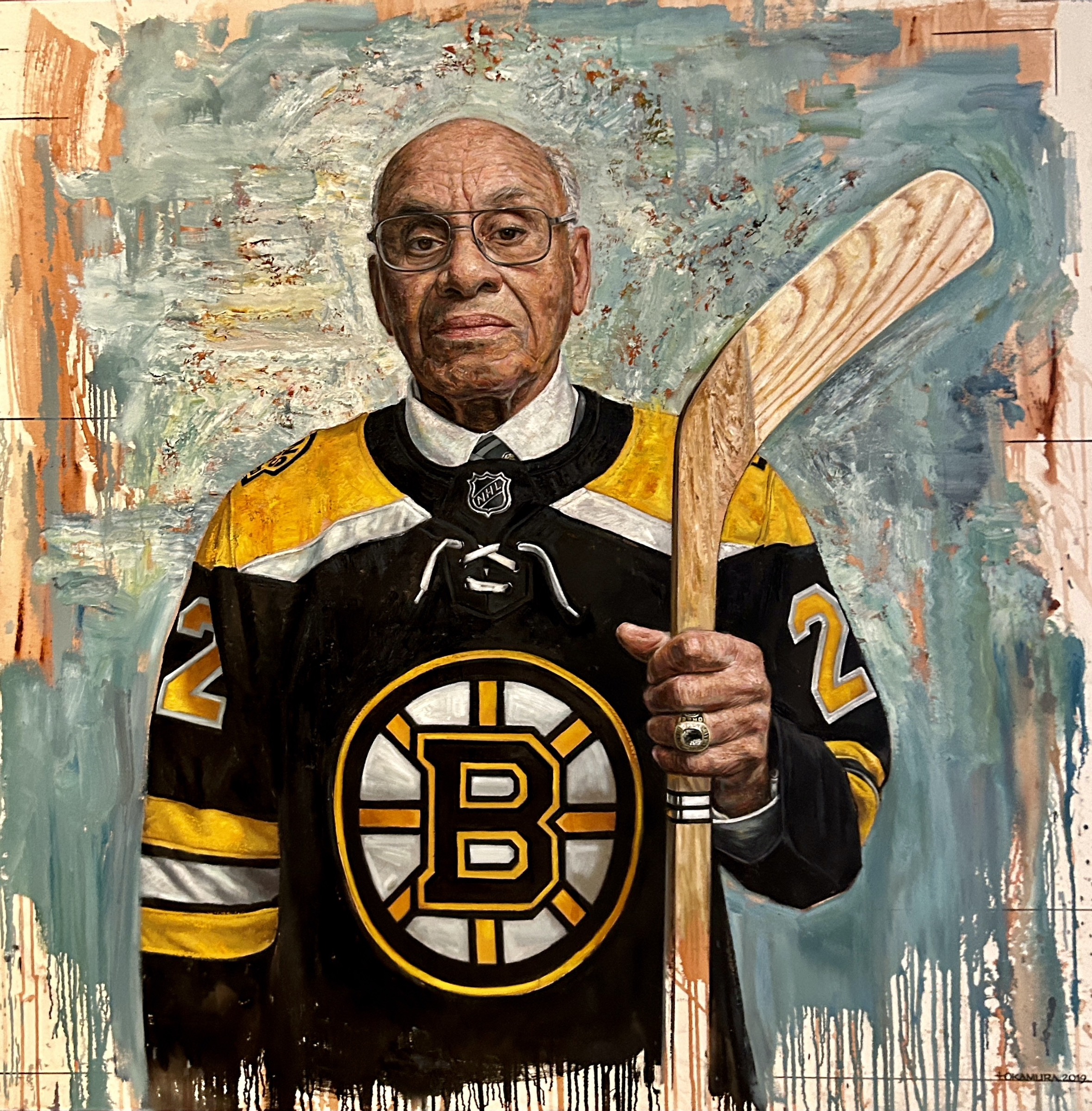 Tim Okamura - Willie O'Ree, Beaverbrook Art Gallery