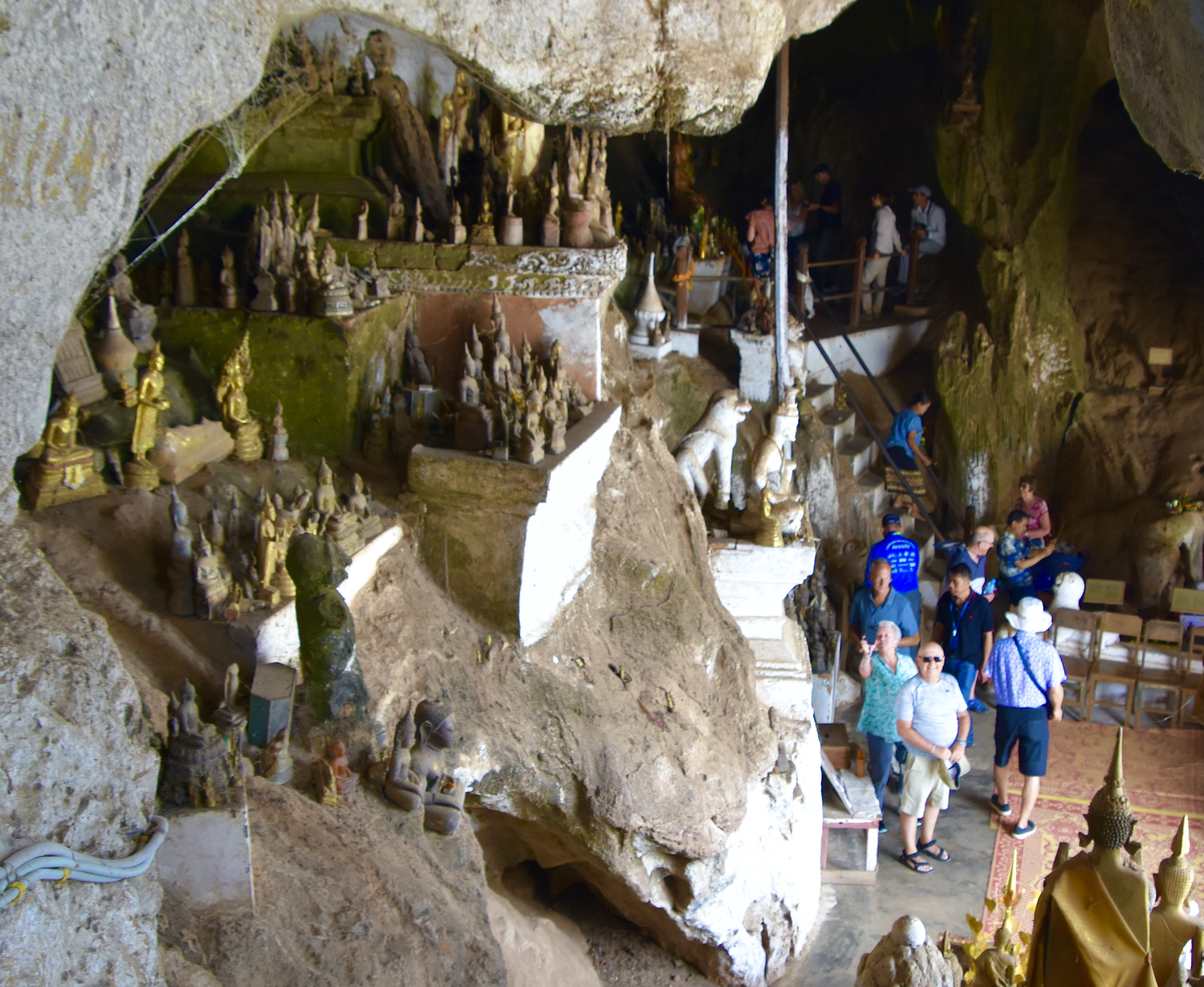 Inside of the Lower Pak Ou Cave on the Mekong River