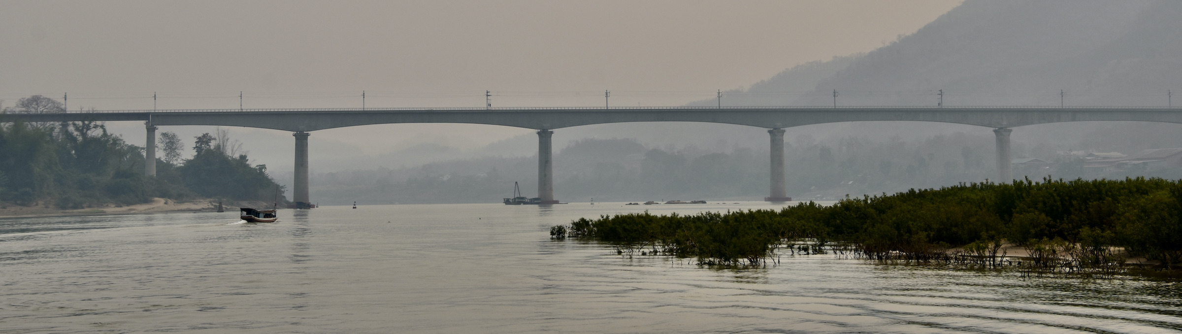 Train Bridge to China over the Mekong River
