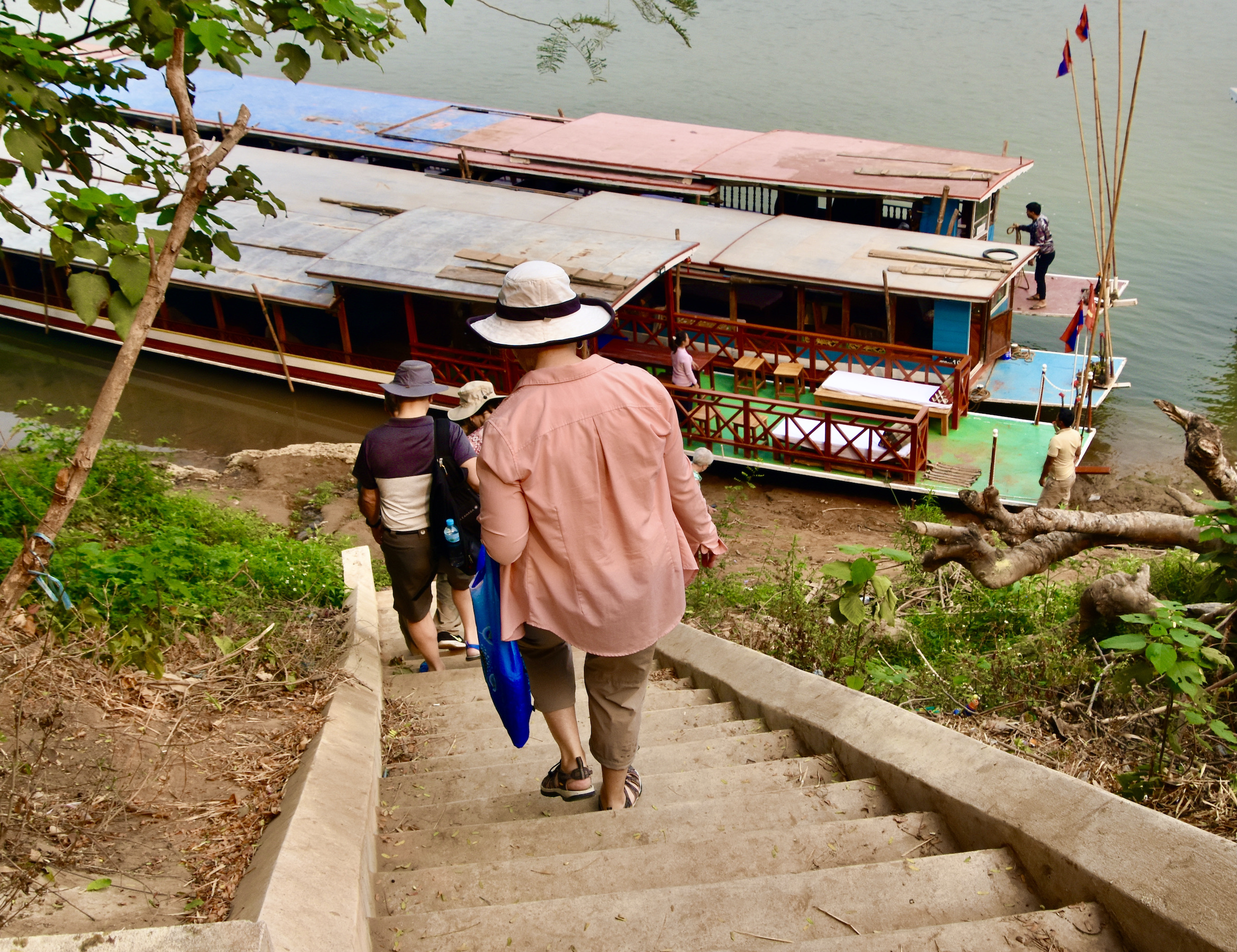 Heading for the Boat to begin the Mekong River cruise