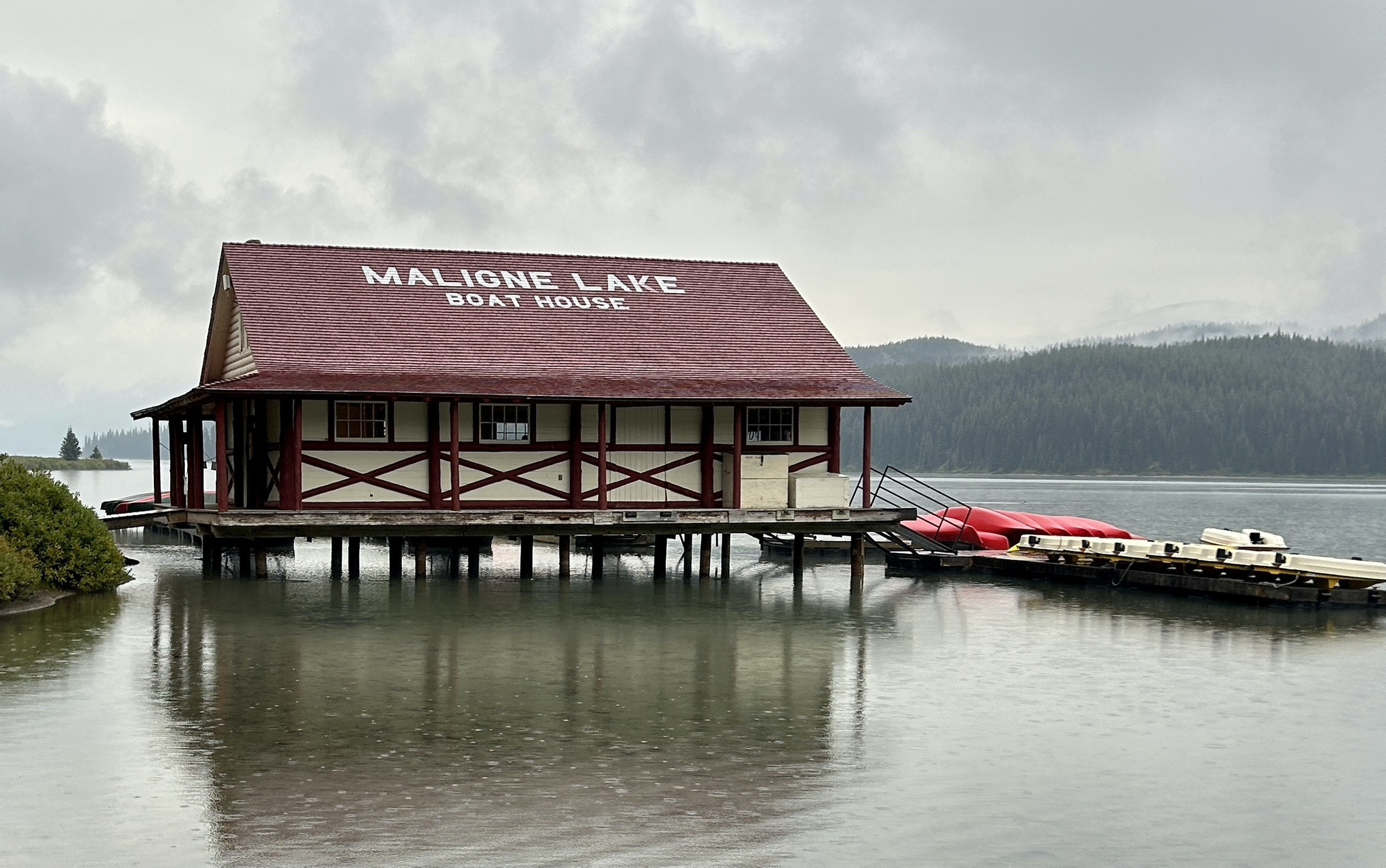 Historic Maligne Lake Boathouse