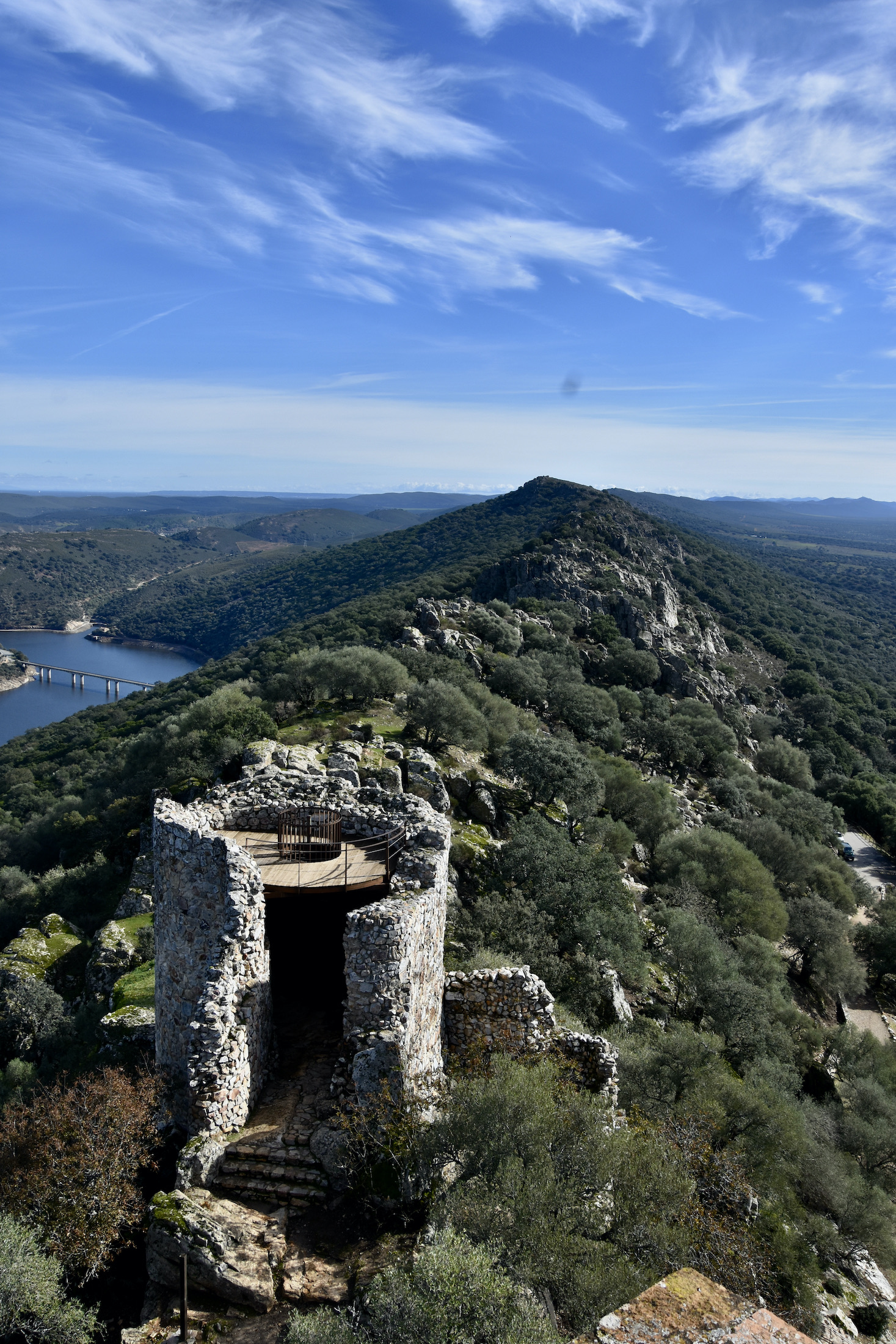 Looking Down from Monfrague Castle, Extremadura Spain