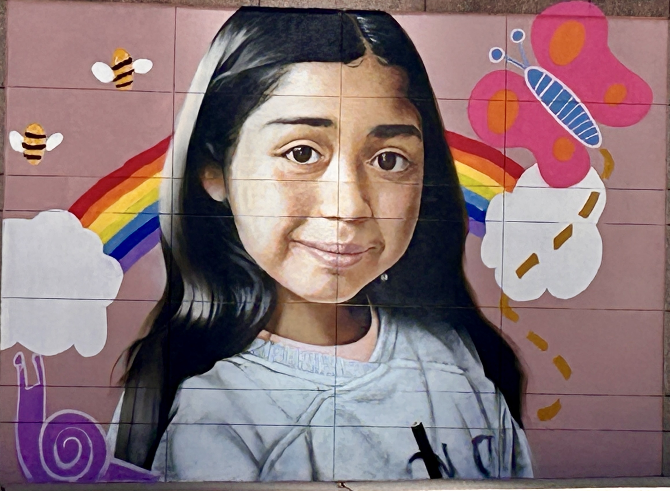 Mural on US Embassy Wall, Santiago