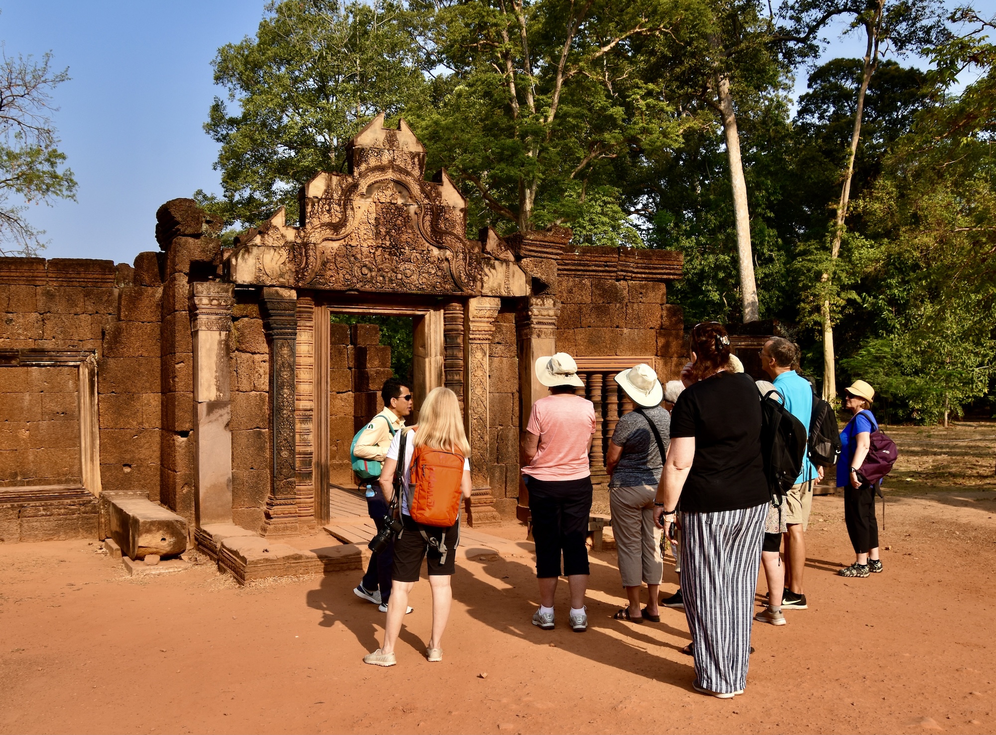 Our Group at the Entrance to Banteay Srei, Siem Reap