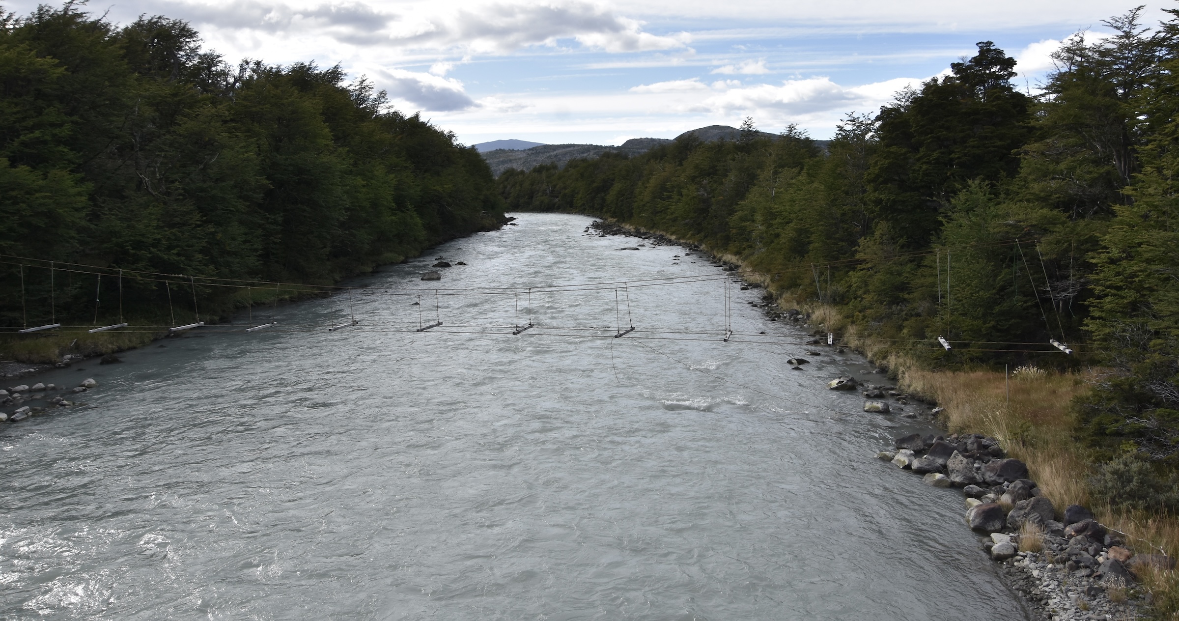 Grey River with Old Bridge, Torres del Paine