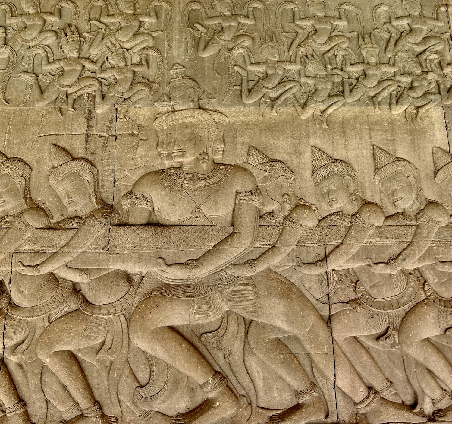 Vishnu in the Churning of the Ocean into Milk, Angkor Wat