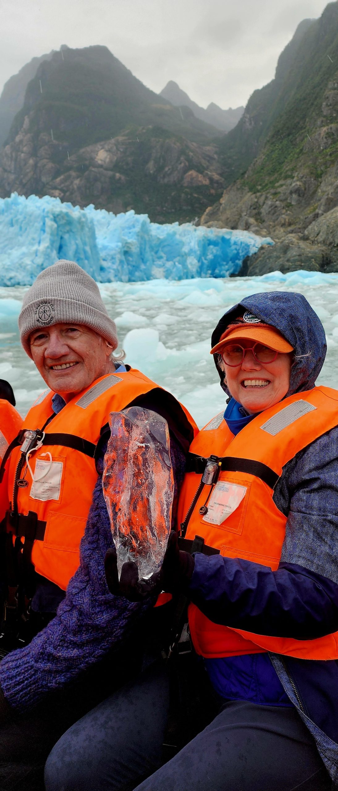 In the Zodiac at San Rafael Glacier