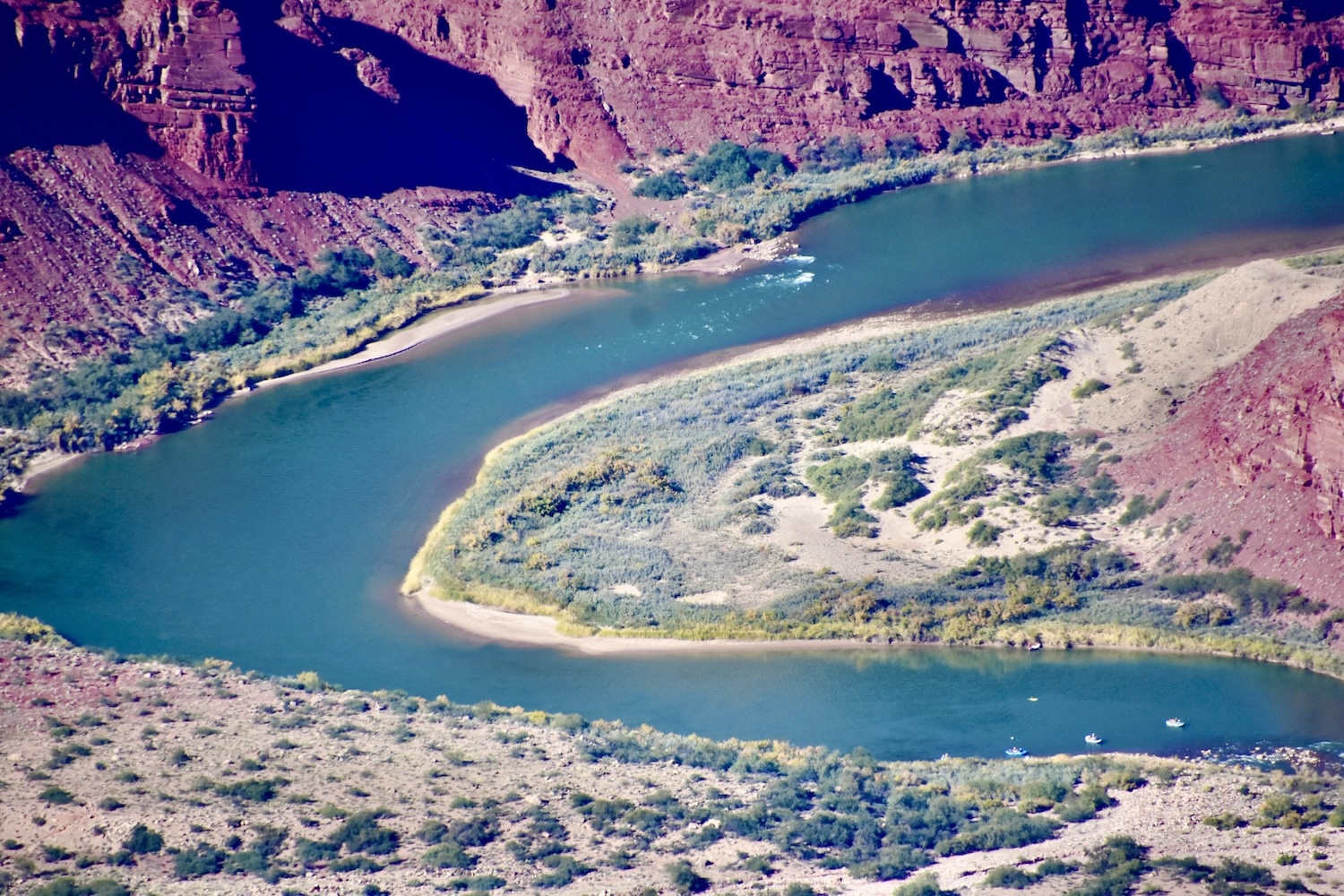 Rafters in the Grand Canyon