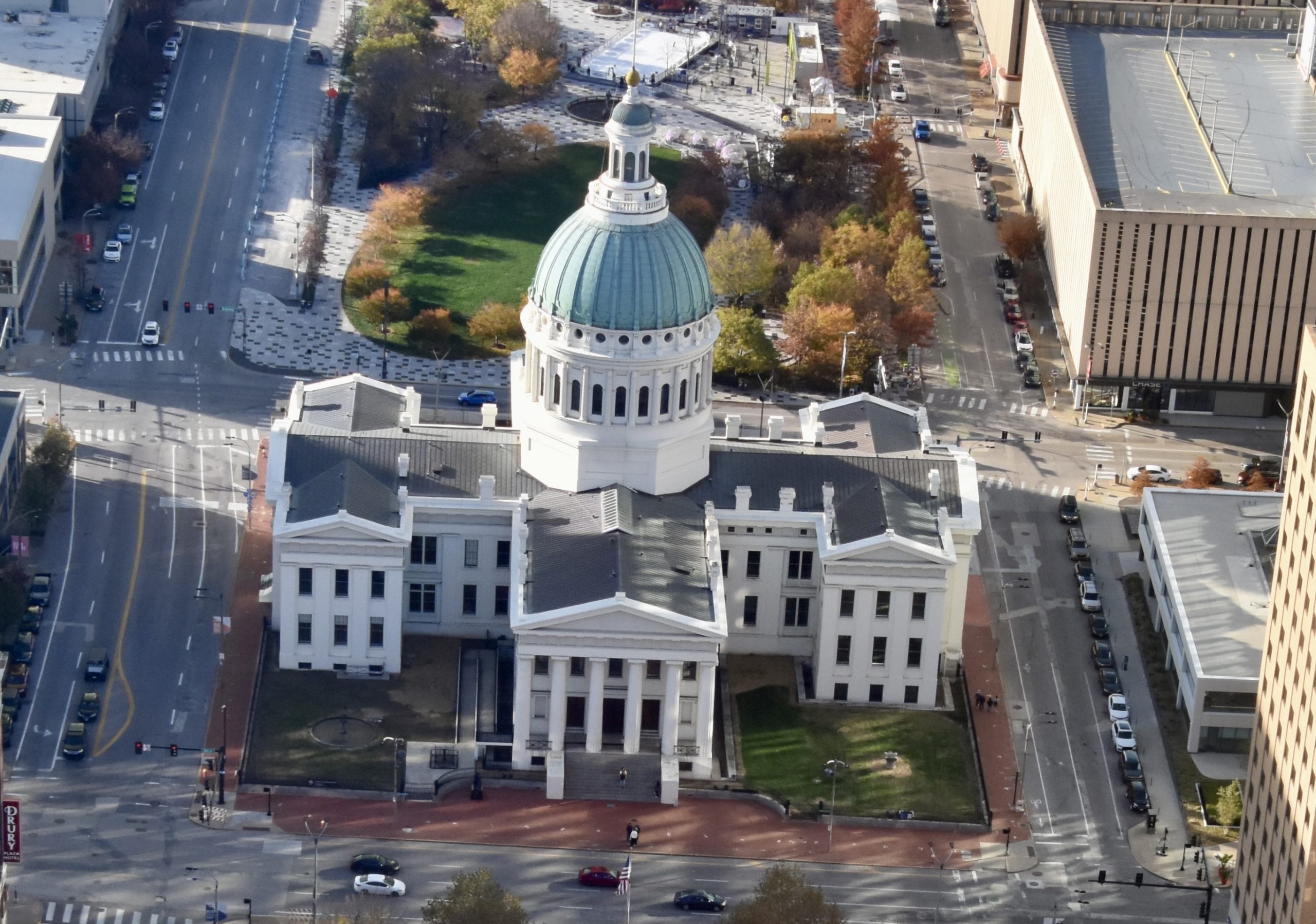 The Old St. Louis Courthouse from Gateway Arch