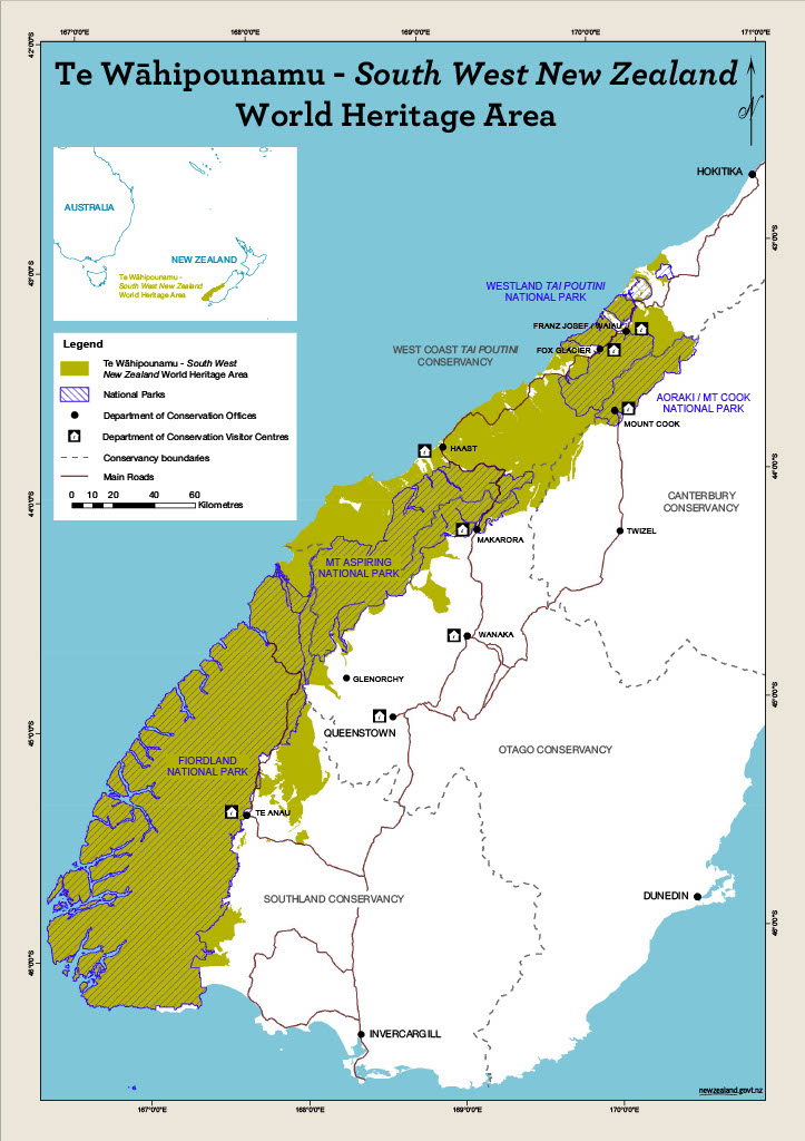 Te Wahipounamu Map