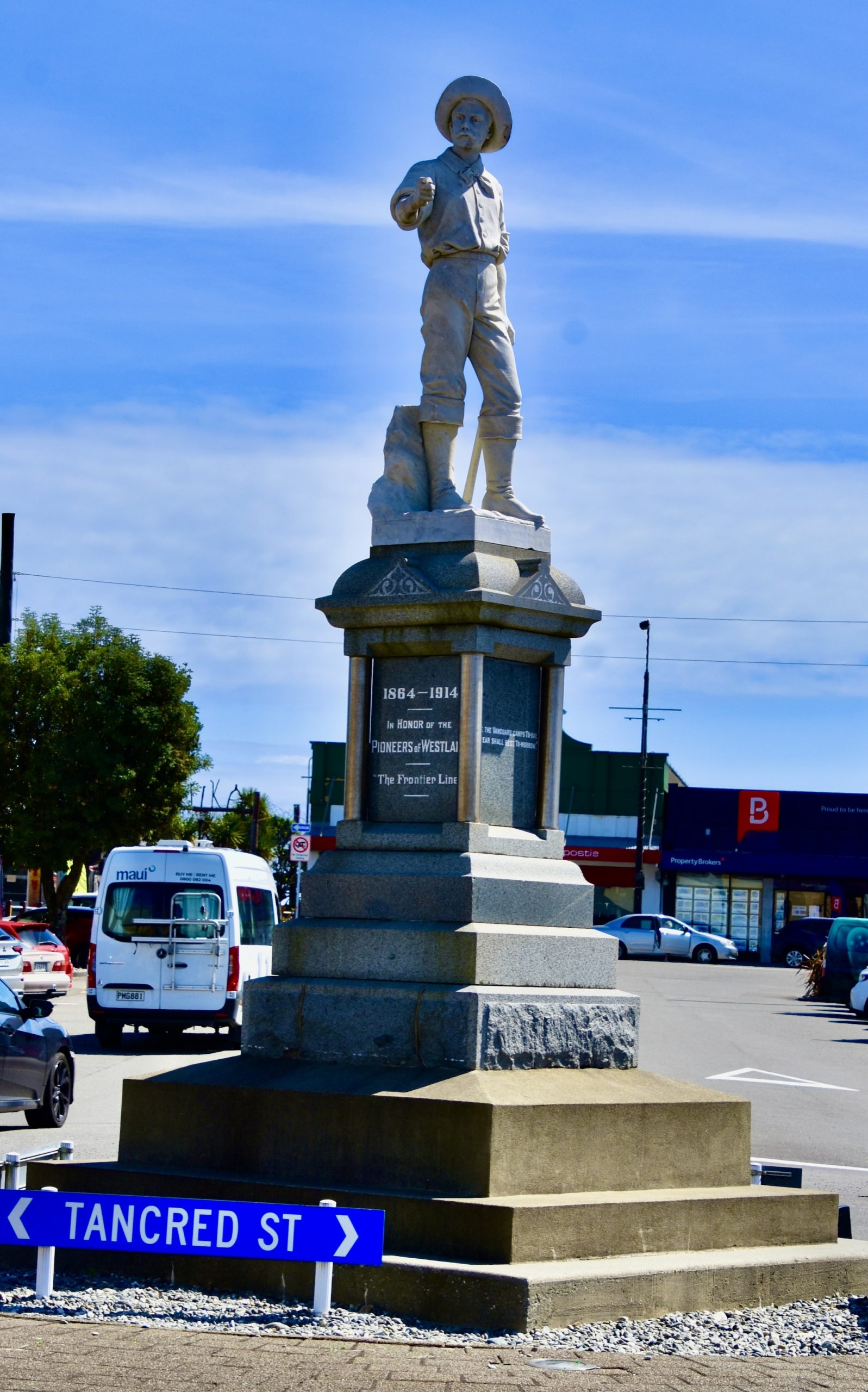 Pioneers of Westland Monument, Hikitika, South Island