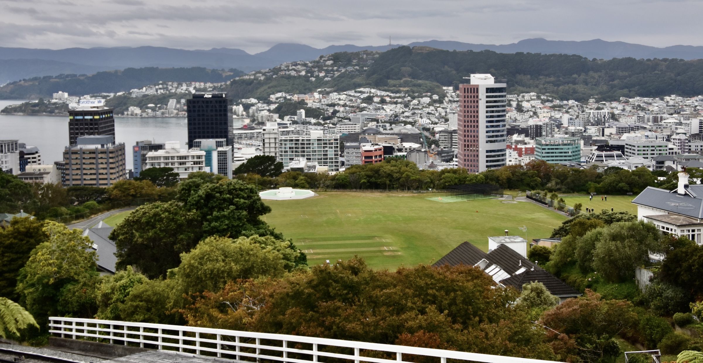 View from the Top of the Wellington Cable Car Landing