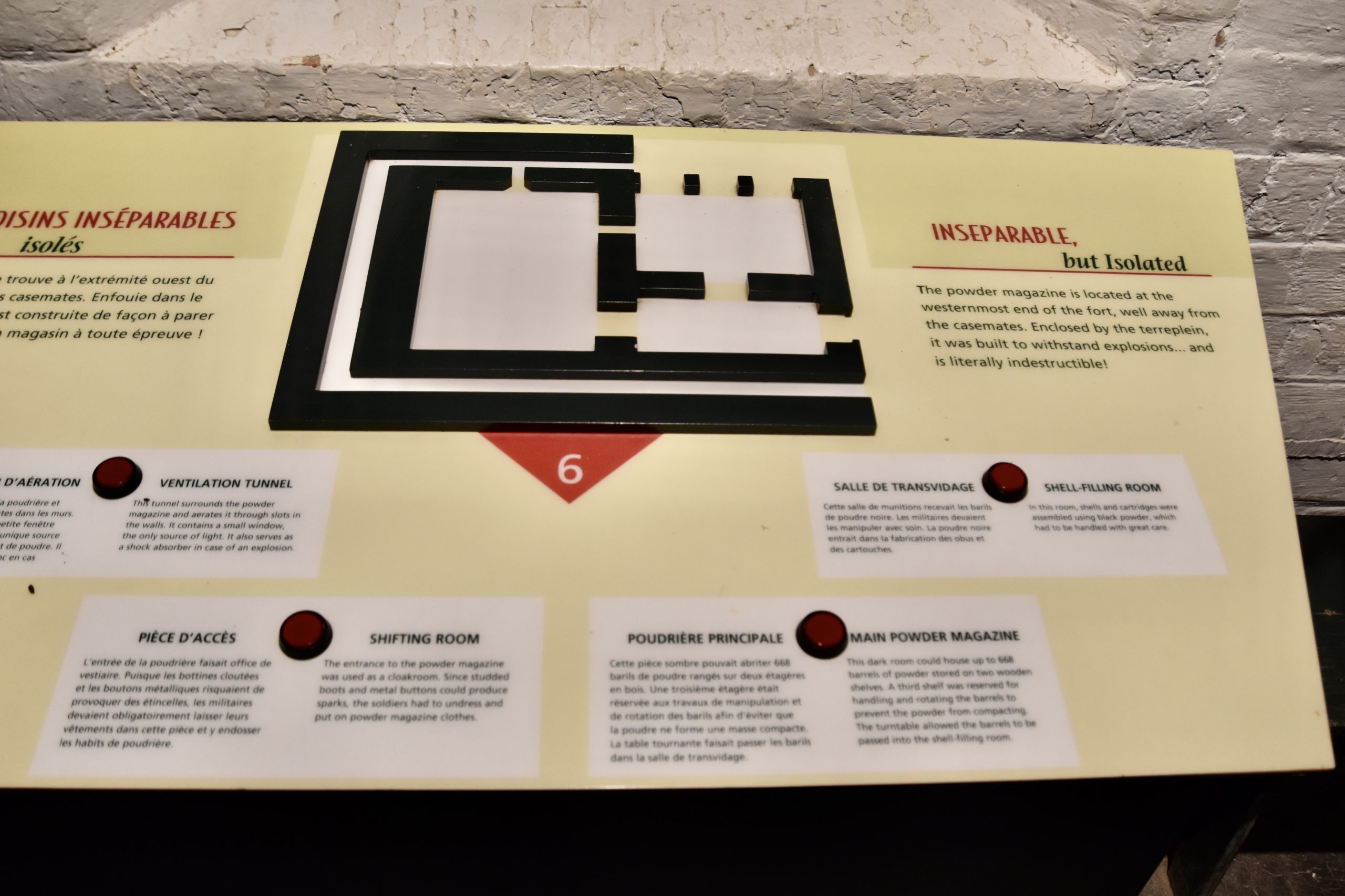Map of the Powder Magazine at Fort Levis No. 1