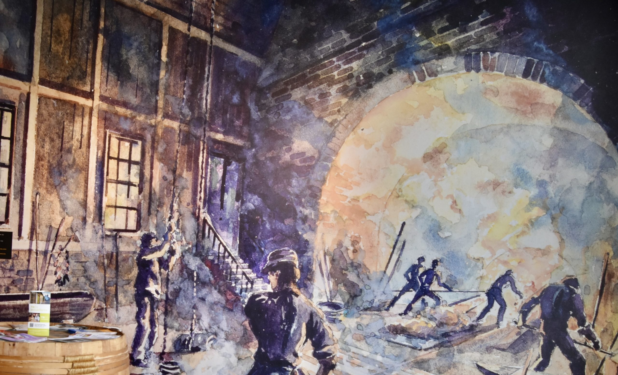 Mural of the Blast Furnace at Forges du Saint-Maurice