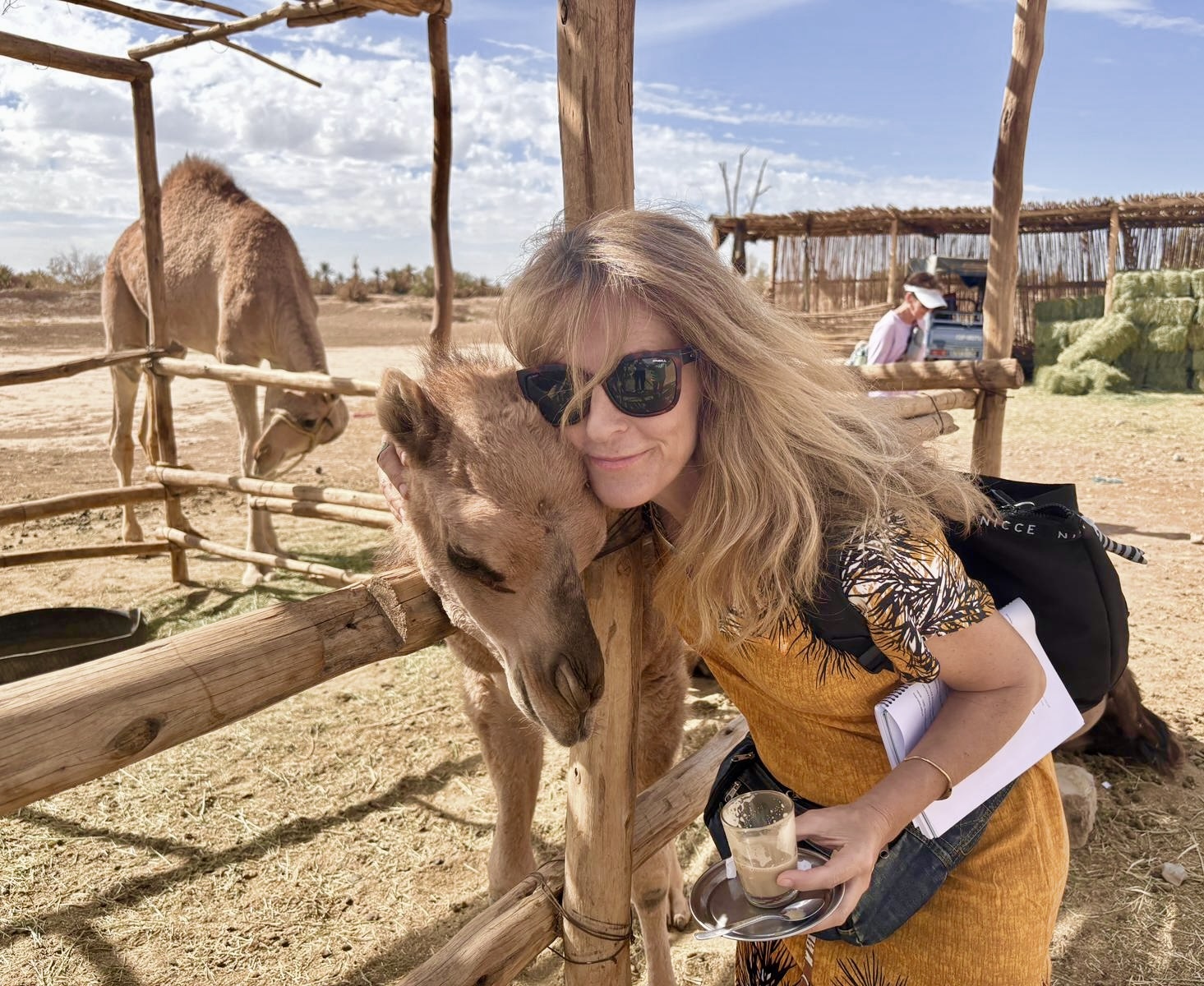 Laura with a Camel Calf