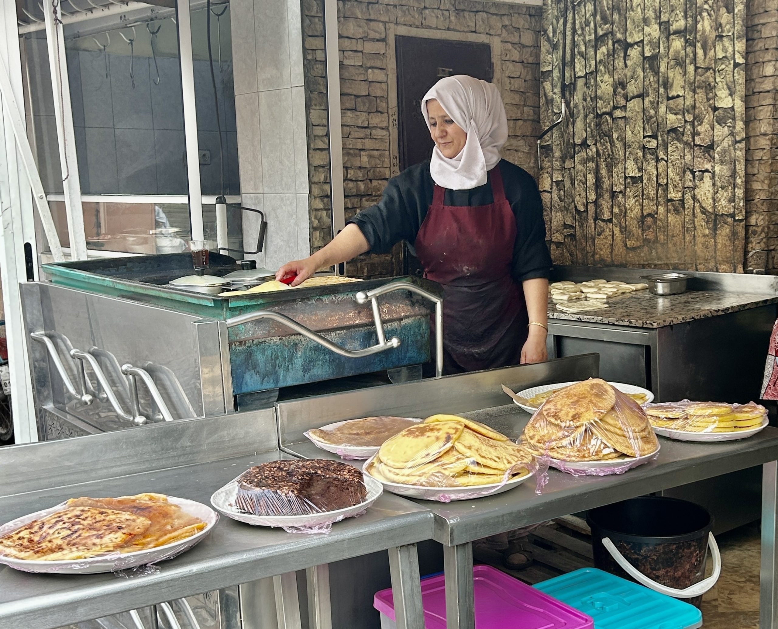 Making the Local Pancakes in Taroudannt