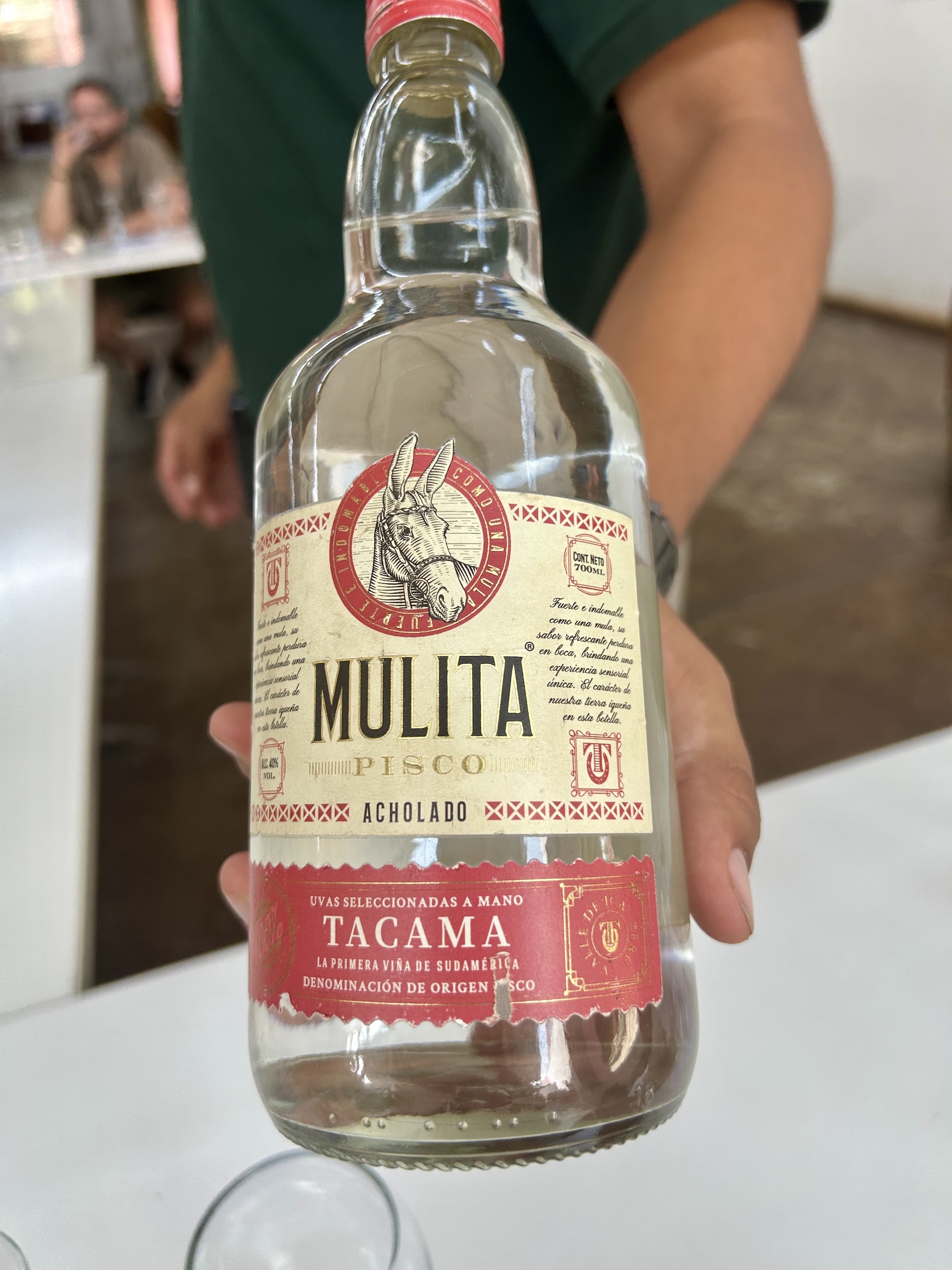 Mulita Pisco, Tacama Winery, Ica, Peru