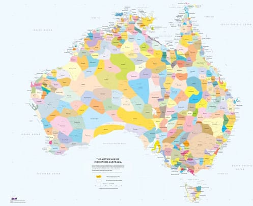 Map of Recognized First People's Territories, Australia
