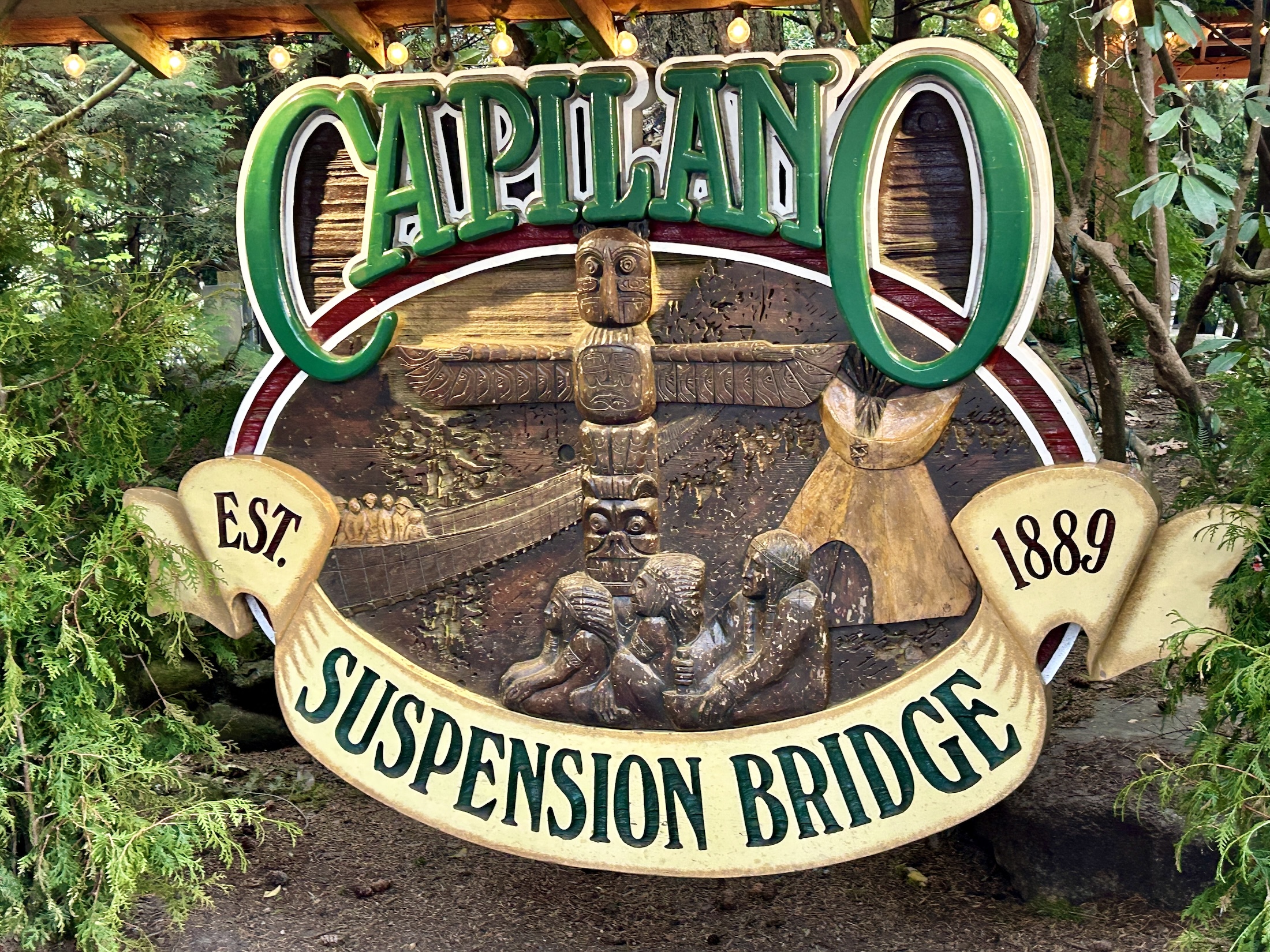 Capilano Bridge Sign on Vancouver's North Shore