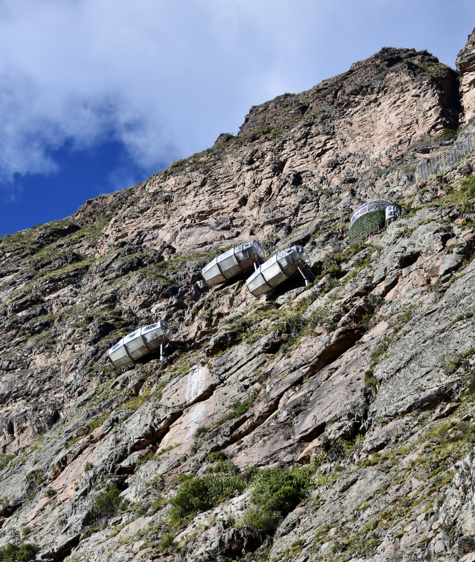Sky Pods on the way to Ollantaytambo