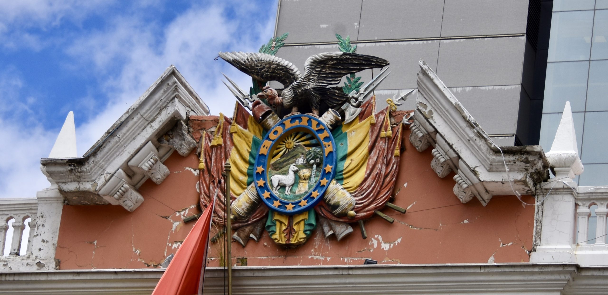 Bolivian Coat of Arms over Presidential Palace, La Paz