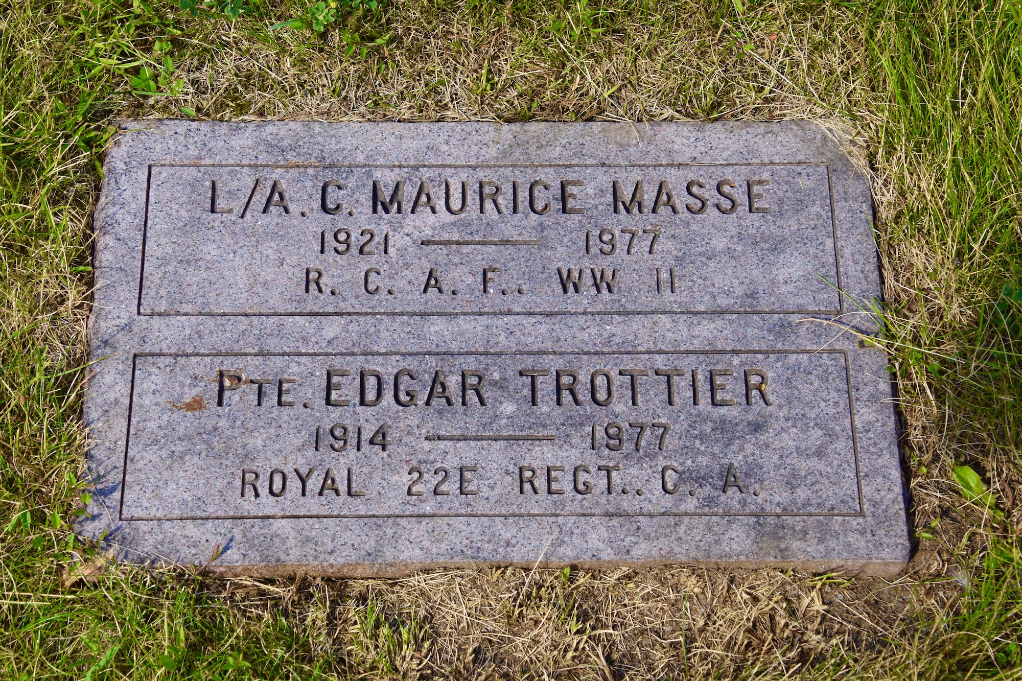 Pte. Edgar Trottier, National Field of Honour