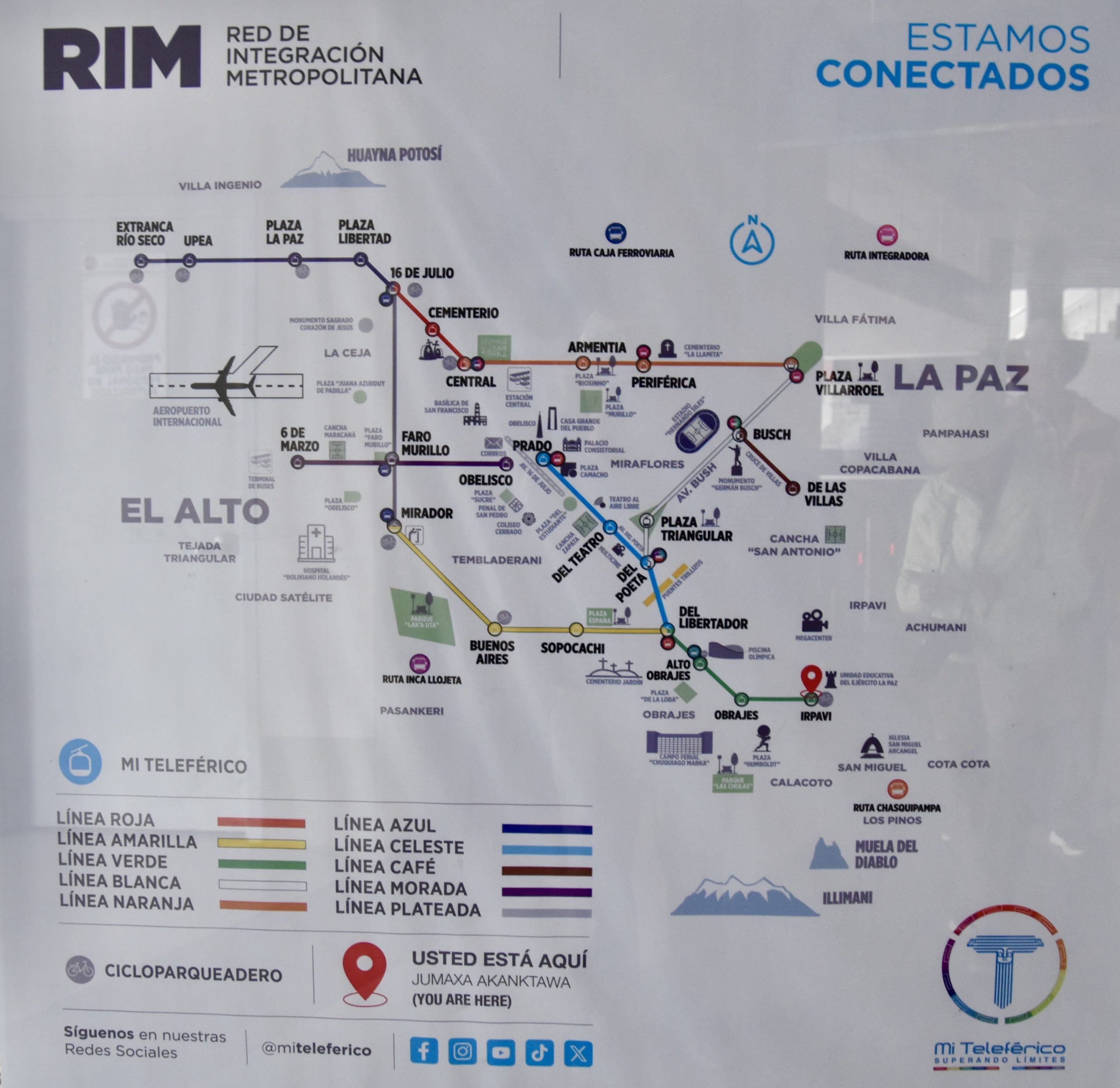 La Paz Gondola System Map