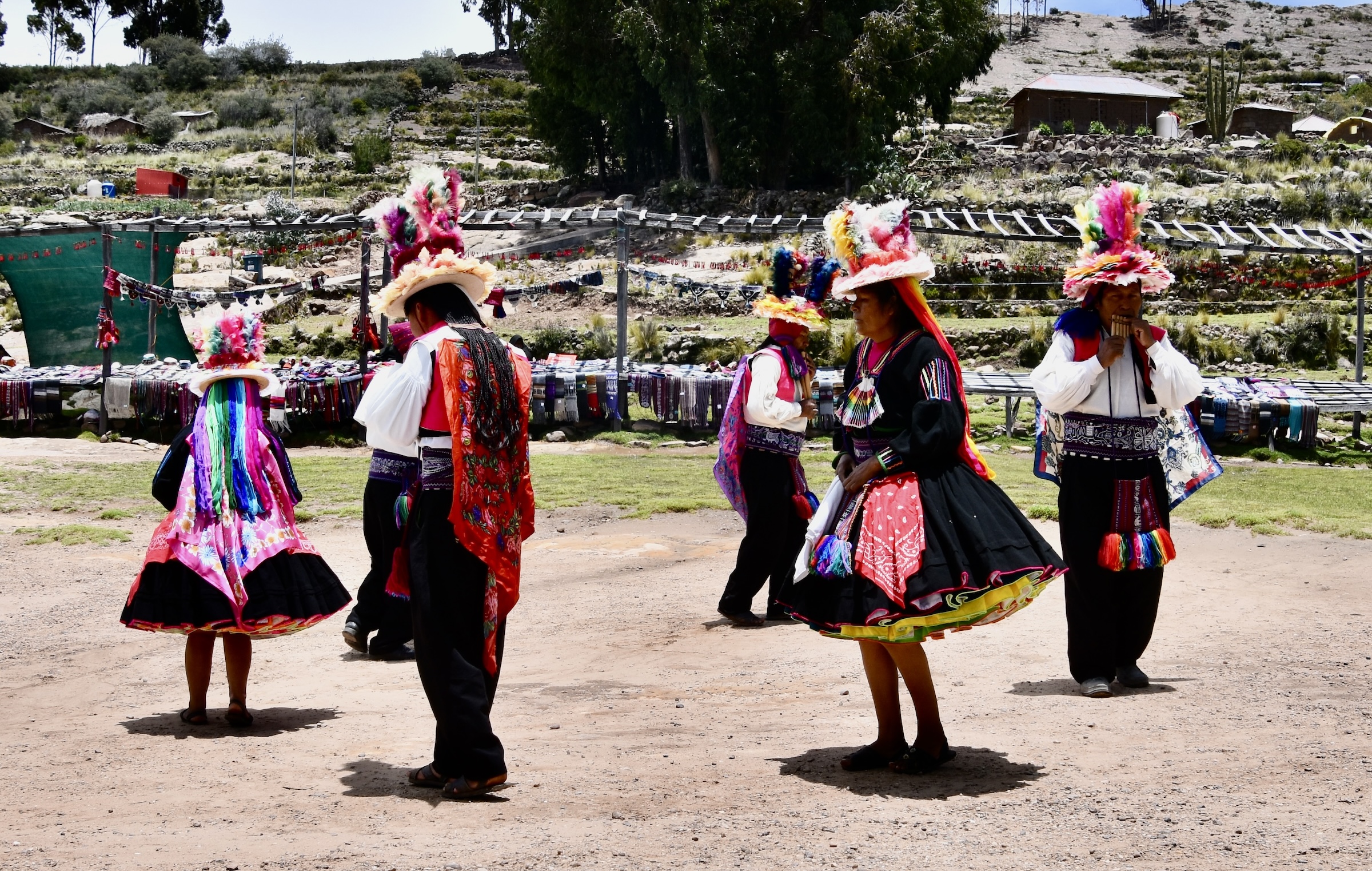 Traditional Taquile Dance on Lake Titicaca